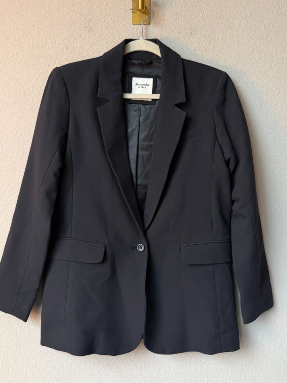 Abercrombie & Fitch Black Classic Oversized Blazer Size S - Picture 2 of 6